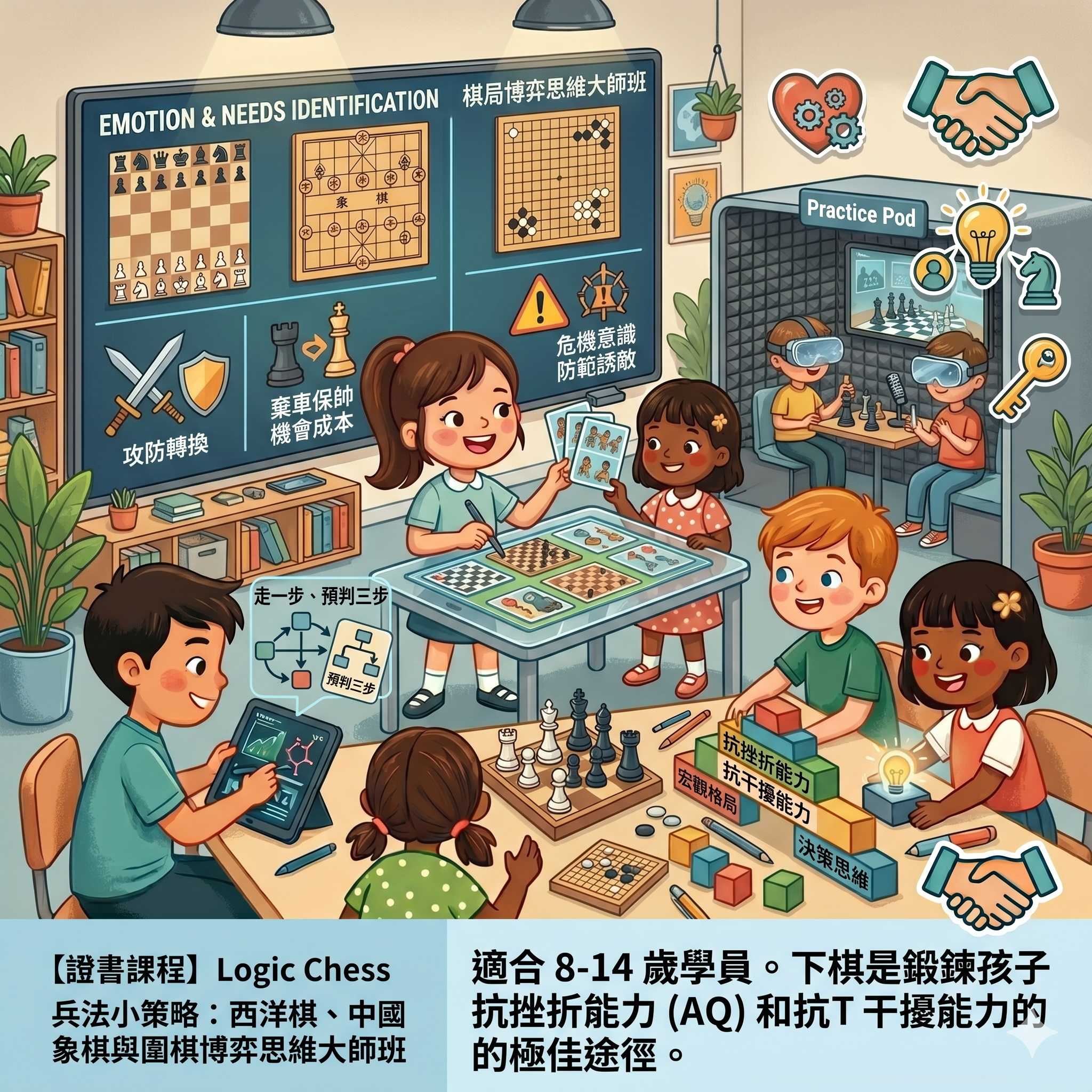【證書課程】Logic Chess ♟️ 兵法小策略:西洋棋、中國象棋與圍棋博弈思維大師班