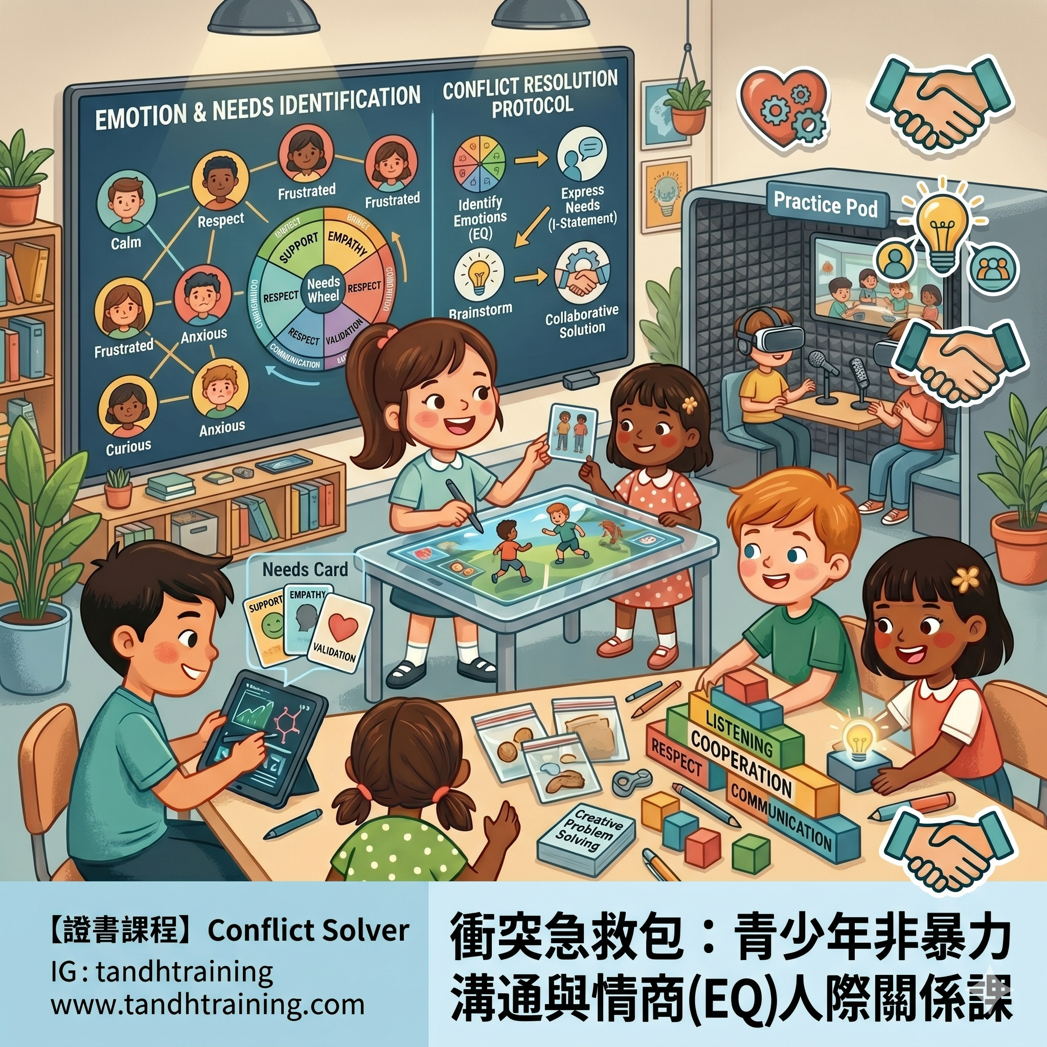 【證書課程】Conflict Solver 🤝 衝突急救包:青少年非暴力溝通與情商(EQ)人際關係課