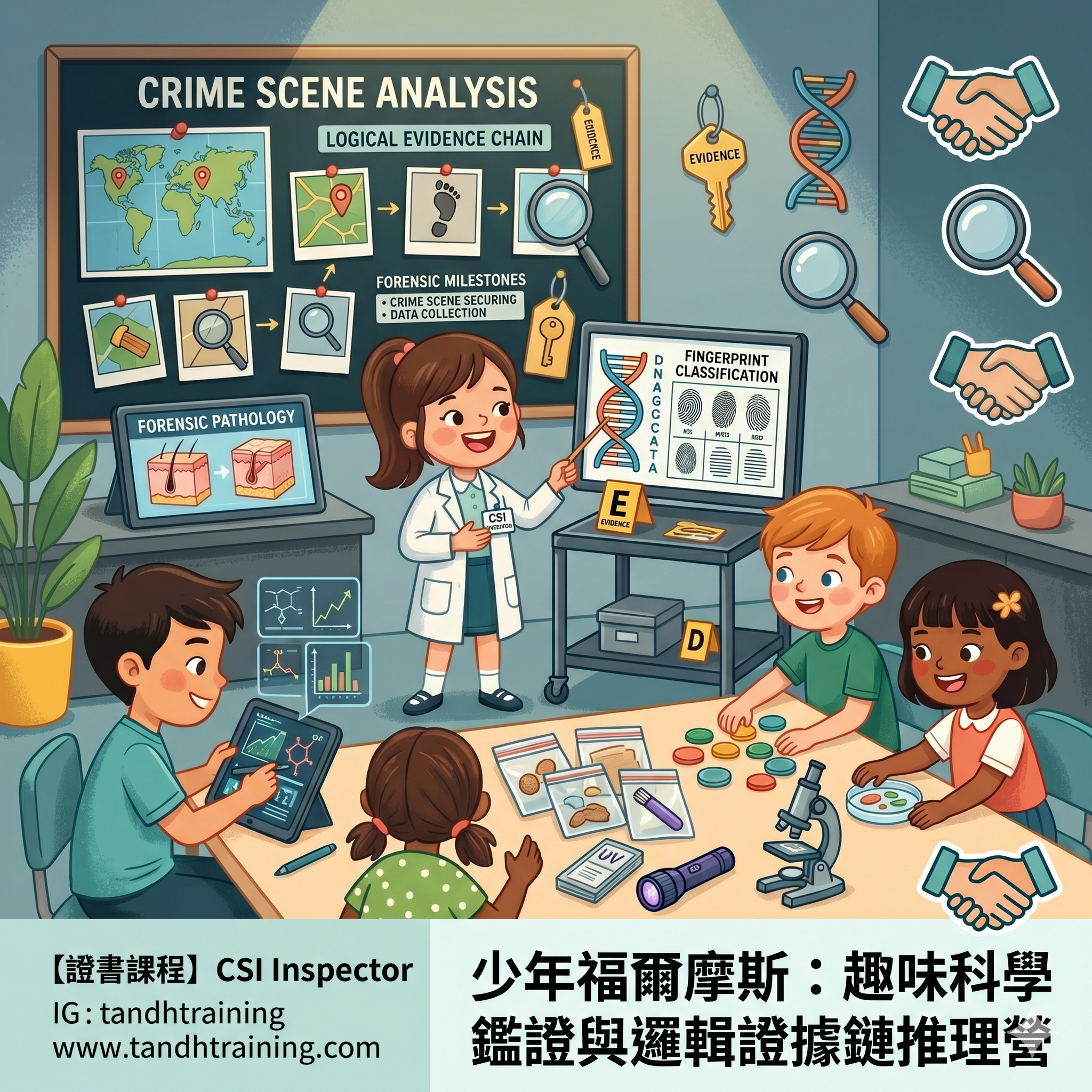 【證書課程】CSI Inspector 🕵️♂️ 💡 少年福爾摩斯:趣味科學鑑證與邏輯證據鏈推理營