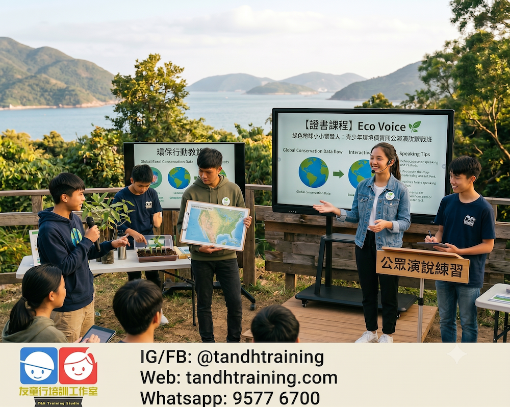 【證書課程】Eco Voice 🌿 綠色地球小小發言人:青少年環境保育與公眾演說實戰班