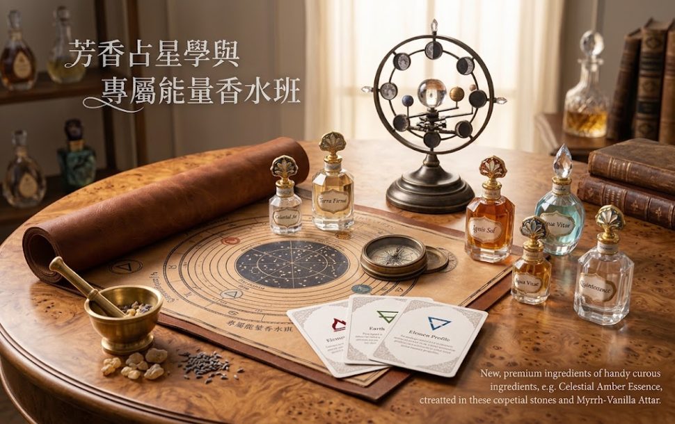 Aroma Astrology 🌌 芳香占星學：四大元素星盤解析與專屬能量香水DIY